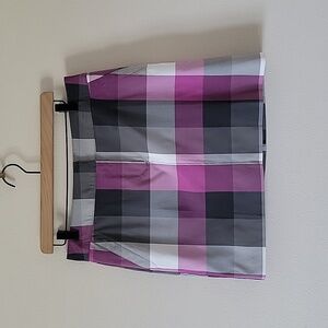 Izod Purple Grey Plaid Golf Skort Size 6